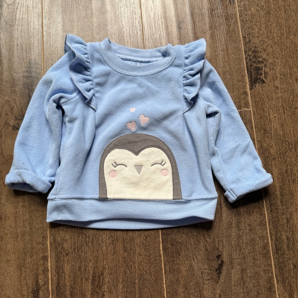 Carter's Light Blue Penguin Sweatshirt